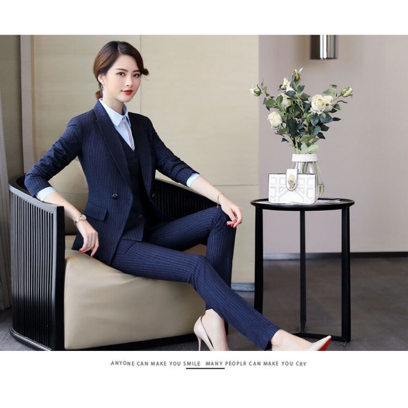 (Blazer+vest+pantaloni) Costum dama Set 3 piese, Set costum dama dungi+Set Blazer dama profesionist, Set costum dama office