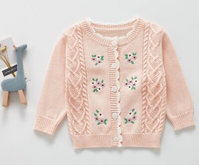 Bērnu džemperis Modes ziedlapiņas apkakle Trikotāžas jaciņa jaka Bērnu džemperis mētelis meiteņu džemperis meiteņu rudens ziemas džemperi