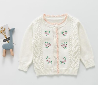 Bērnu džemperis Modes ziedlapiņas apkakle Trikotāžas jaciņa jaka Bērnu džemperis mētelis meiteņu džemperis meiteņu rudens ziemas džemperi