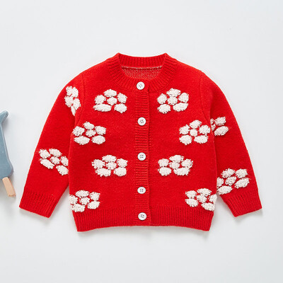 Bērnu džemperis Modes ziedlapiņas apkakle Trikotāžas jaciņa jaka Bērnu džemperis mētelis meiteņu džemperis meiteņu rudens ziemas džemperi