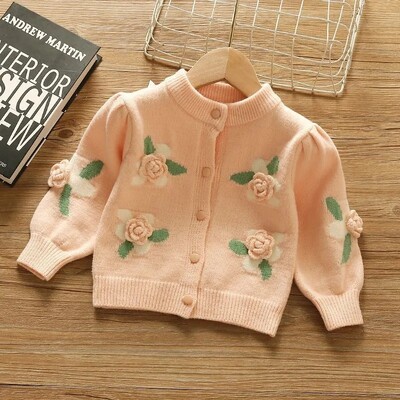 Pulovere pentru fete de primăvară și toamnă Palton cardigan Nou la modă Tricoturi pentru copii Îmbrăcăminte exterioară Fetițe Top pentru bebeluși Moda