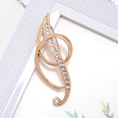 Új strasszos kristály AZ betűs kezdő melltű női arany színű angol elegancia ábécé címke hölgy ékszer ajándék