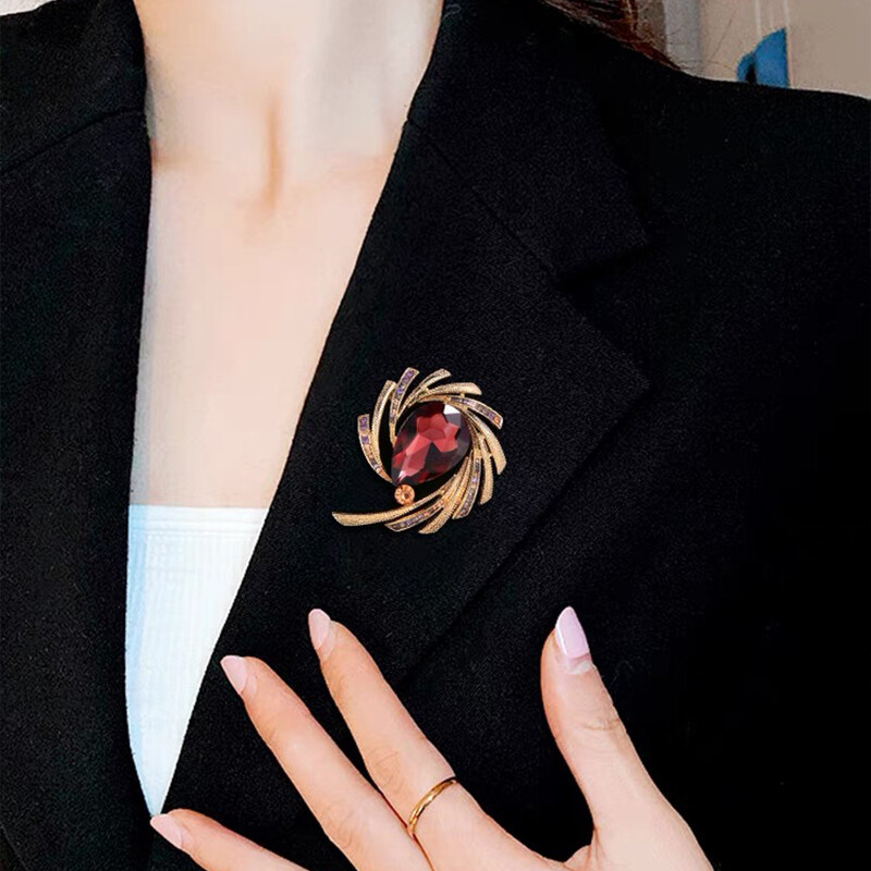 Γυναικείες ρετρό καρφίτσες Waterdrop Γυναικείες Κομψές Πολυτελείς Πράσινες Κρυστάλλινες Ιδιοσυγκρασία πάρτι Κοσμήματα Αξεσουάρ ρούχων Καρφίτσες ασφαλείας