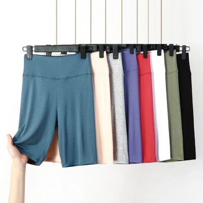 Pantaloni scurți de siguranță pentru femei de vară, bumbac elastic, pantaloni scurți pentru băieți, pantaloni scurți pentru femei cu talie înaltă, anti-frecare