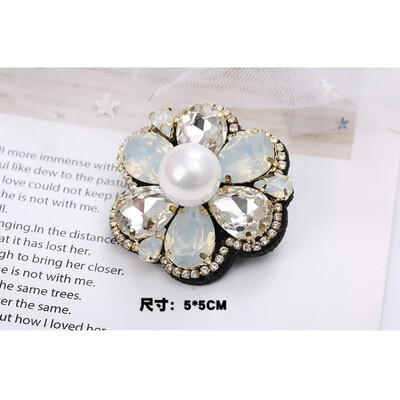 Κομψή Γεωμετρική Κρυστάλλινη Πέτρινη Τετράγωνη Συμμετρική Καρφίτσα Μπλε Πράσινη Μεγάλη Καρφίτσα από στρας Σταυρός με Κλιπ για γυναίκες