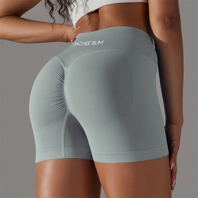 Pchee bezšuvju velošorti Sieviešu pakaļa vasaras treniņš Īsi legingi Sporta apģērbs Fitnesa tērpi Trenažieru zāle Joga Skriet Scrunch Butt Booty