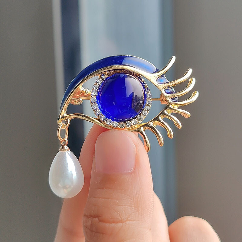 Τουρκικό Evil Eye Πράσινες Κρυστάλλινες Μπαρόκ Καρφίτσες Γυναικείες Καρφίτσες Ζιργκόν Ζιργκόν Πολύχρωμο Καρφίτσα από στρας Boho Lucky Jewelry