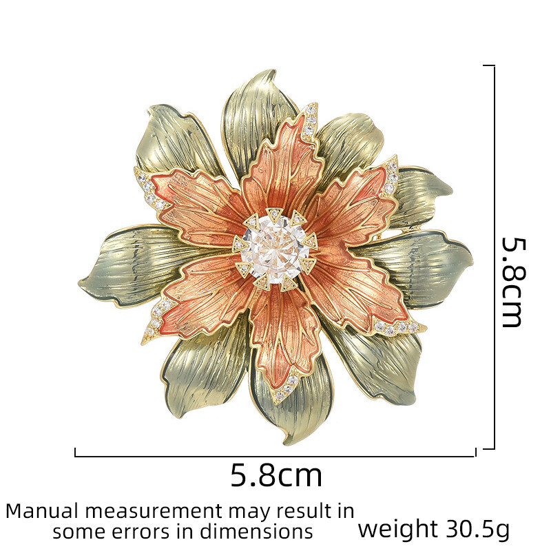 SUYU női könnyű luxus kialakítás, elegáns, zománcozott virágos bross Divatos és sokoldalú, niche design Sense virág bross