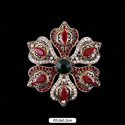 Baroka stils vintage sievietēm vīriešiem modes kristāla saktas piespraudes Retro pils metāla nozīmītes atloka piespraudes Unisex ballītes korsāžas rotaslietas