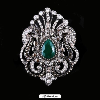 Baroka stils vintage sievietēm vīriešiem modes kristāla saktas piespraudes Retro pils metāla nozīmītes atloka piespraudes Unisex ballītes korsāžas rotaslietas