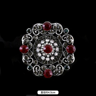 Baroka stils vintage sievietēm vīriešiem modes kristāla saktas piespraudes Retro pils metāla nozīmītes atloka piespraudes Unisex ballītes korsāžas rotaslietas