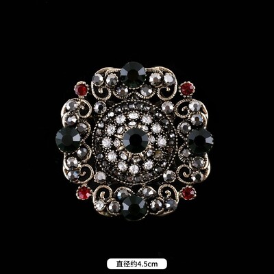 Baroka stils vintage sievietēm vīriešiem modes kristāla saktas piespraudes Retro pils metāla nozīmītes atloka piespraudes Unisex ballītes korsāžas rotaslietas