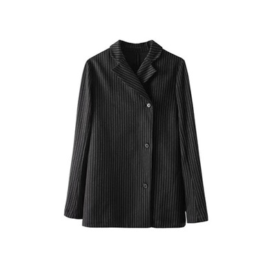 TRAFZA 2024 női irodai női csíkos, tömör öltönyök, egysoros, vékony szabású blézer + cipzáras, egyenes hosszú nadrág alkalmi női szettek