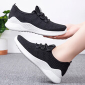 Γυναικεία casual παπούτσια Μόδα Breathable walking mesh Flat παπούτσια Γυναικεία 2024 Gym Vulcanized παπούτσια Μωβ Γυναικεία υποδήματα