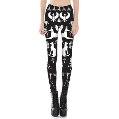 [Te vagy a titkom] Állatrajzfilm Divat Legging Nyári Gothic Ouija Leggings Nőknek Szexi derékközépső Fitness nadrágok nagykereskedés