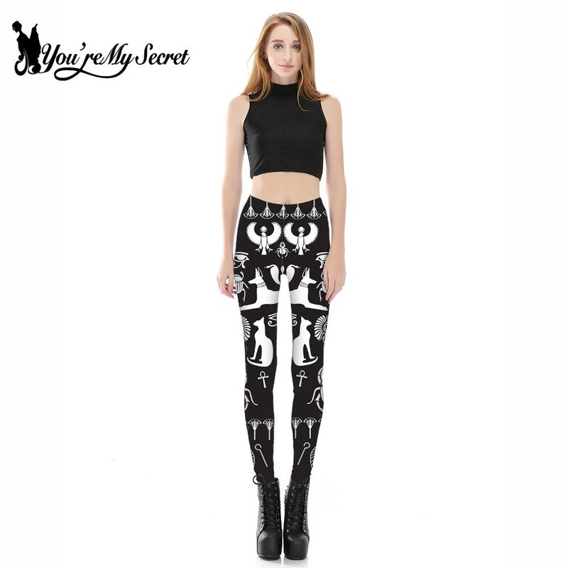 [Te vagy a titkom] Állatrajzfilm Divat Legging Nyári Gothic Ouija Leggings Nőknek Szexi derékközépső Fitness nadrágok nagykereskedés