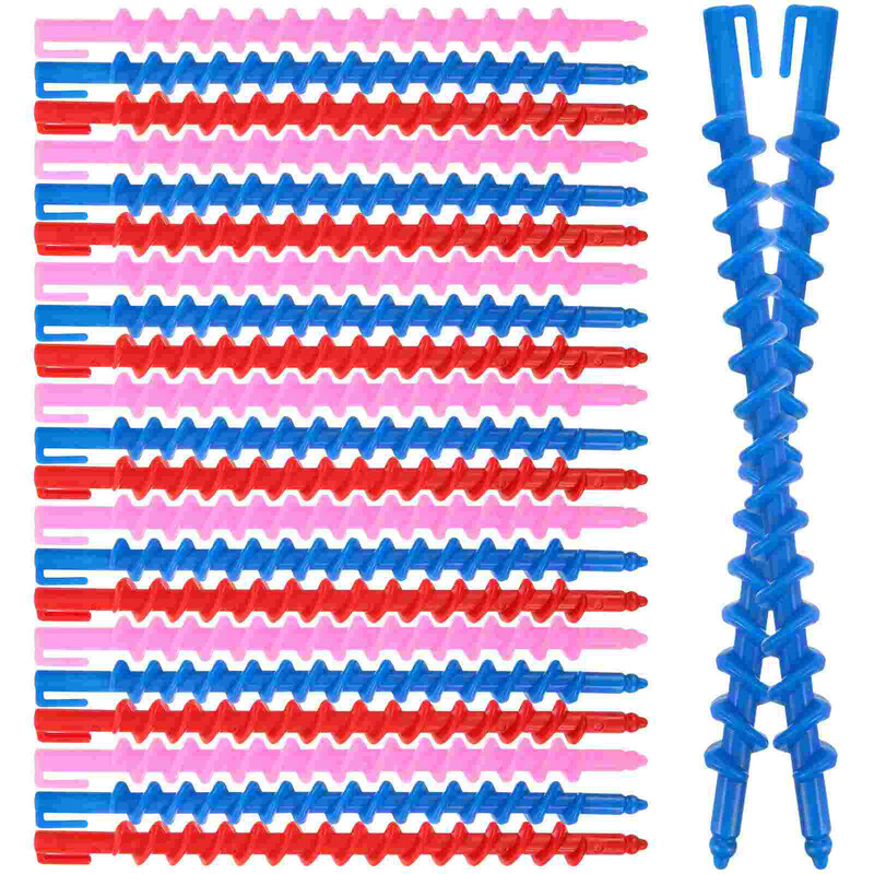 20 buc Spiral Perm Tool Tijele de ondulare Bigudiuri de păr Femei Roller Mari Onduleuri de coafură Kit de styling Plastic No Heat Miss