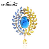 Broșe cu pandantiv ureche de grâu cu stras pentru femei, unisex, ace botanice rotunde din sticlă, cadouri pentru prietenii de birou, accesorii de bijuterii