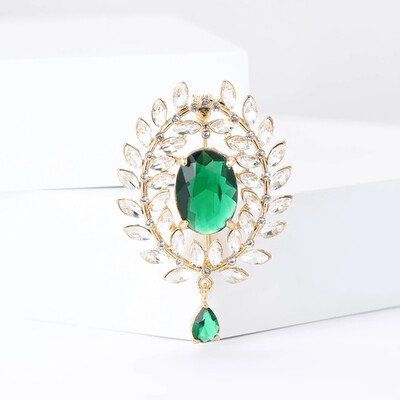 Broșe cu pandantiv ureche de grâu cu stras pentru femei, unisex, ace botanice rotunde din sticlă, cadouri pentru prietenii de birou, accesorii de bijuterii