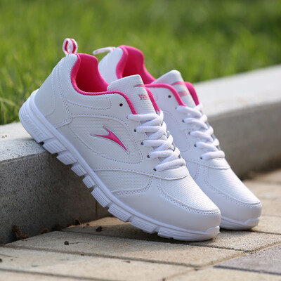 Pantofi sport albi pentru femei Pantofi plati 2023 Pantofi pantofi pentru femei Pantofi sport pentru dama Pantofi sport cu plasa Pantofi plati, usoare, moi