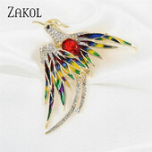 ZAKOL új francia divat színes madár formájú brossok nőknek Elegáns luxus mindennapi viselet egyéniségek ékszerek ZXP010