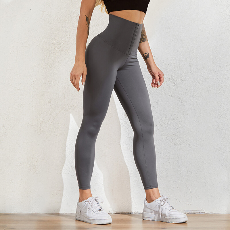 Jambiere de damă cu talie înaltă pentru fitness Leggings negri, subțiri, sexy, jambiere sportive push up