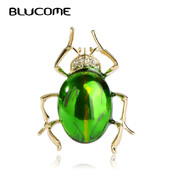 Blucome spīdīgi zaļa kukaiņu sakta Zelta krāsas sakausējuma piespraudes Sievietēm Bērniem Dzimšanas dienas Dāvanas Apģērbi Dekorācijas Uzvalks Apkakles Mētelis Piespraudes