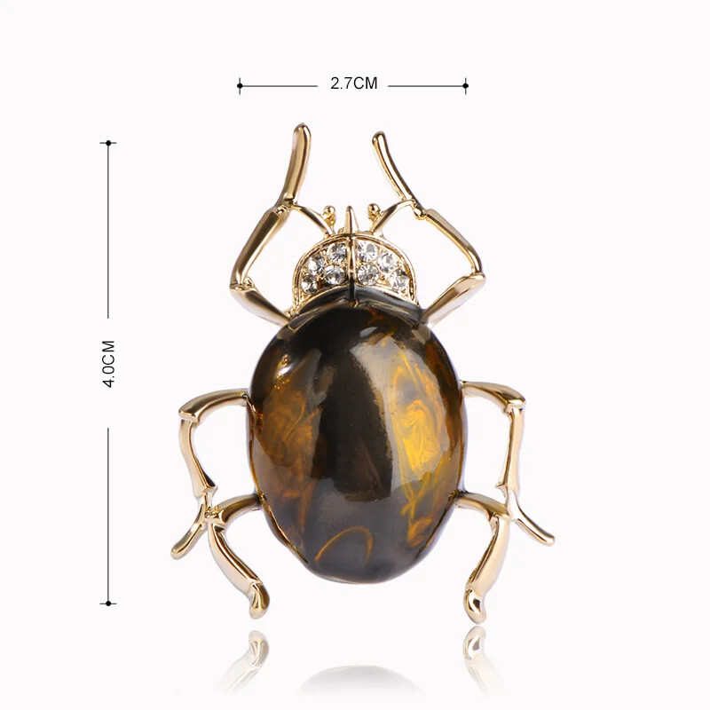 Blucome spīdīgi zaļa kukaiņu sakta Zelta krāsas sakausējuma piespraudes Sievietēm Bērniem Dzimšanas dienas Dāvanas Apģērbi Dekorācijas Uzvalks Apkakles Mētelis Piespraudes