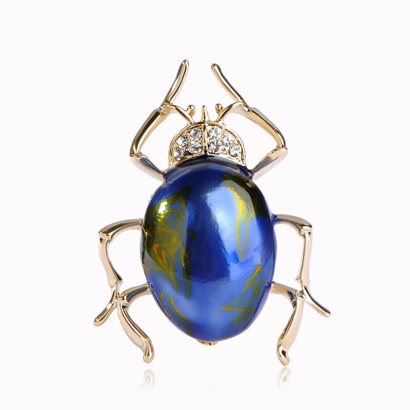 Blucome spīdīgi zaļa kukaiņu sakta Zelta krāsas sakausējuma piespraudes Sievietēm Bērniem Dzimšanas dienas Dāvanas Apģērbi Dekorācijas Uzvalks Apkakles Mētelis Piespraudes