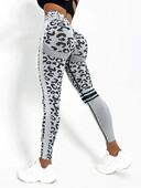 Pantaloni de yoga fără cusături de leopard pentru femei, cu talie înaltă, cu ridicare în șold, miere, piersică, pantaloni de fitness, costum de yoga, pantaloni sport pentru alergare strâmți