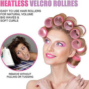 33 τμχ S/M/L Ρολά μαλλιών Self Grip Holding Αυτοκόλλητα Air Bangs Curling Roller Natural Curlers Heatless Curling Εργαλεία styling