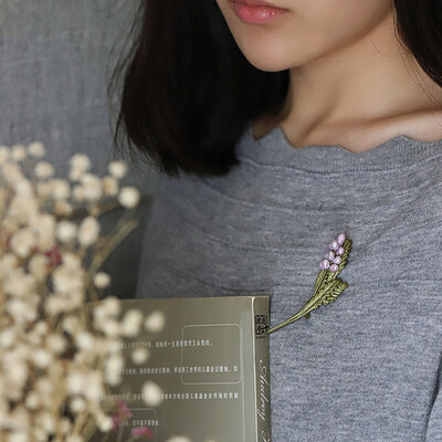 New Vintage Japan Garden Green Metal Vopsea cu spray Accesorii pentru plante Broșă cu perle pentru culturi de vegetație pentru femei Cadouri de petrecere