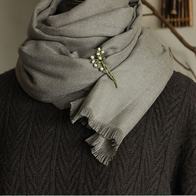 New Vintage Japan Garden Green Metal Vopsea cu spray Accesorii pentru plante Broșă cu perle pentru culturi de vegetație pentru femei Cadouri de petrecere