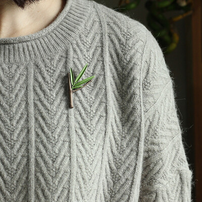 New Vintage Japan Garden Green Metal Vopsea cu spray Accesorii pentru plante Broșă cu perle pentru culturi de vegetație pentru femei Cadouri de petrecere