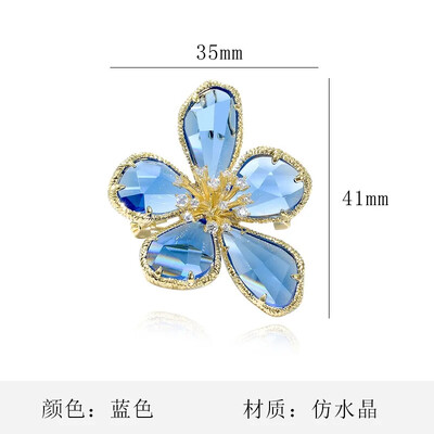 Divat nagy zöld kristály virágos melltűk nőknek, női parti ékszerek, ajándékok, retro stílusú brossok