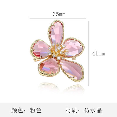 Divat nagy zöld kristály virágos melltűk nőknek, női parti ékszerek, ajándékok, retro stílusú brossok