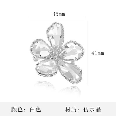 Divat nagy zöld kristály virágos melltűk nőknek, női parti ékszerek, ajándékok, retro stílusú brossok