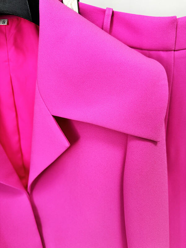 GetSpring női nadrágkosztümök 2024 őszi, háromnegyedes ujjú, rövid blézerkabát, magas derekú, hosszú egyenes nadrág, kétrészes szett