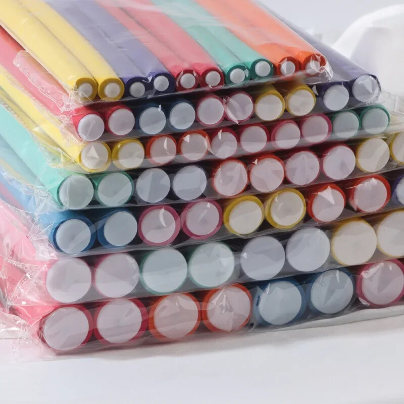 10 buc/lot tijă de ondulare fără căldură din burete moale ondulator de păr rulou spumă îndoit bucle răsucire instrument DIY coafură instrumente de coafură