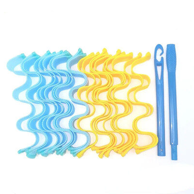 24tk DIY Magic Juuksekoolutaja 30CM Kuumavabad Juukserullid Koolutajad Soeng Rullipulgad Lainemoodustajad Curling Juuste Stiilitööriistad