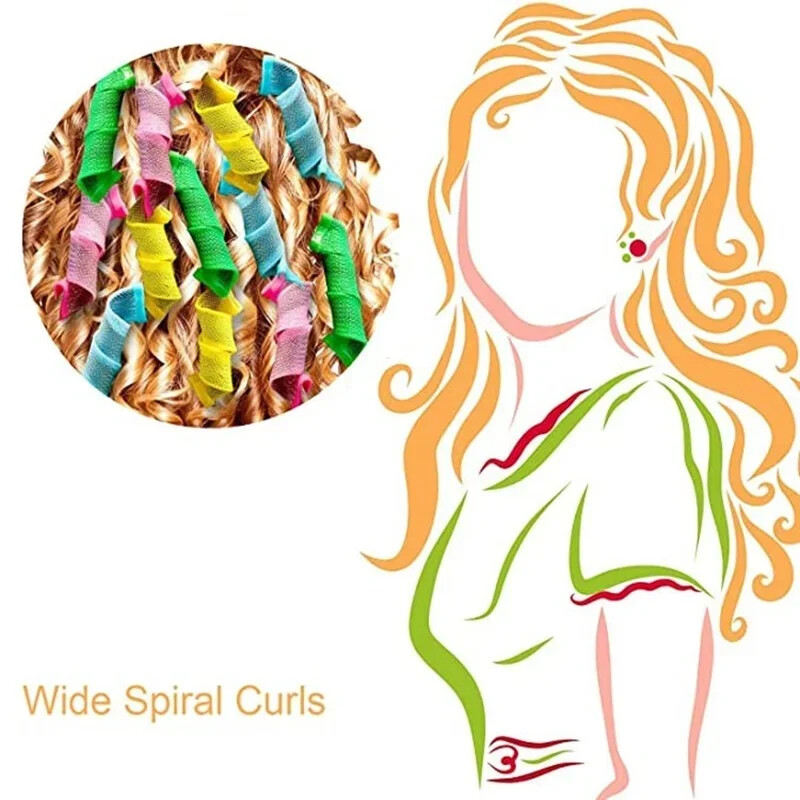 24 τμχ DIY Magic Hair Curler 30cm Heatless Hair Rollers Curlers Hairstyle Roller Sticks Wave Formers Curling Hair Styling Tools