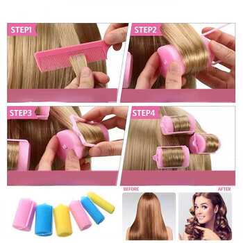 16-14 τμχ Magic Sponge Foam Hair Rollers Styling Curlers Cushion Salon Hair Salon For Barber DIY Curls Διάμετρος 1,5/2/2,5/3/3,6cm