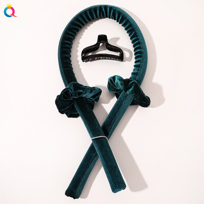 Moda potabil catifea burete ondulator de păr fără căldură curling tijă bentiță fără căldură bucle de mătase Panglică role de păr instrumente de styling