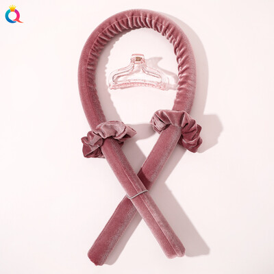 Moda potabil catifea burete ondulator de păr fără căldură curling tijă bentiță fără căldură bucle de mătase Panglică role de păr instrumente de styling
