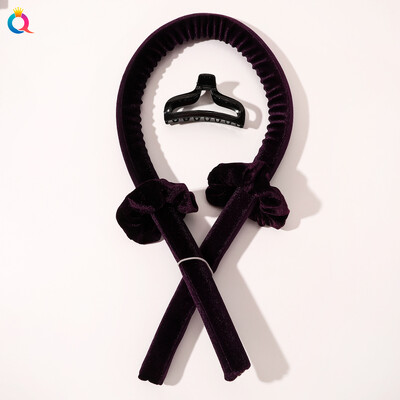 Moda potabil catifea burete ondulator de păr fără căldură curling tijă bentiță fără căldură bucle de mătase Panglică role de păr instrumente de styling