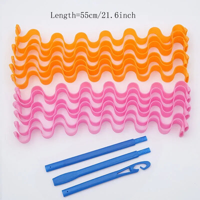 Set de 20 de bucăți ondulator de păr magic Role de păr fără căldură Wave Formers Coafura Roller Bețișoare de curling Instrumente de coafat pentru femei