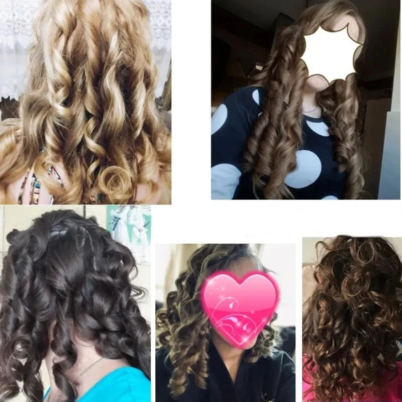 Set de 20 de bucăți ondulator de păr magic Role de păr fără căldură Wave Formers Coafura Roller Bețișoare de curling Instrumente de coafat pentru femei