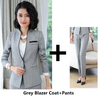 Nagy méretű, 5XL-es, formális női üzleti öltönyök nadrággal és kabáttal Kabát Irodai munkaruha Professzionális blézerek Női ruhák