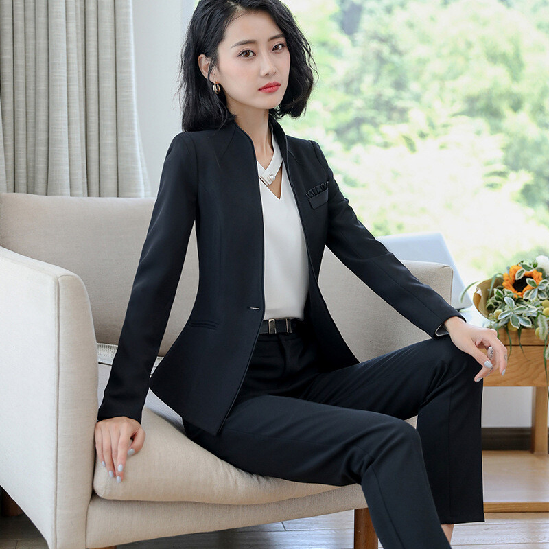 Nagy méretű, 5XL-es, formális női üzleti öltönyök nadrággal és kabáttal Kabát Irodai munkaruha Professzionális blézerek Női ruhák