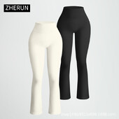 Új kiszélesedő leggings női cérna vékony leggings edzőterem edzés jóga fitnesz varrat nélküli magas derekú csípő emelő rugalmas tornanadrág